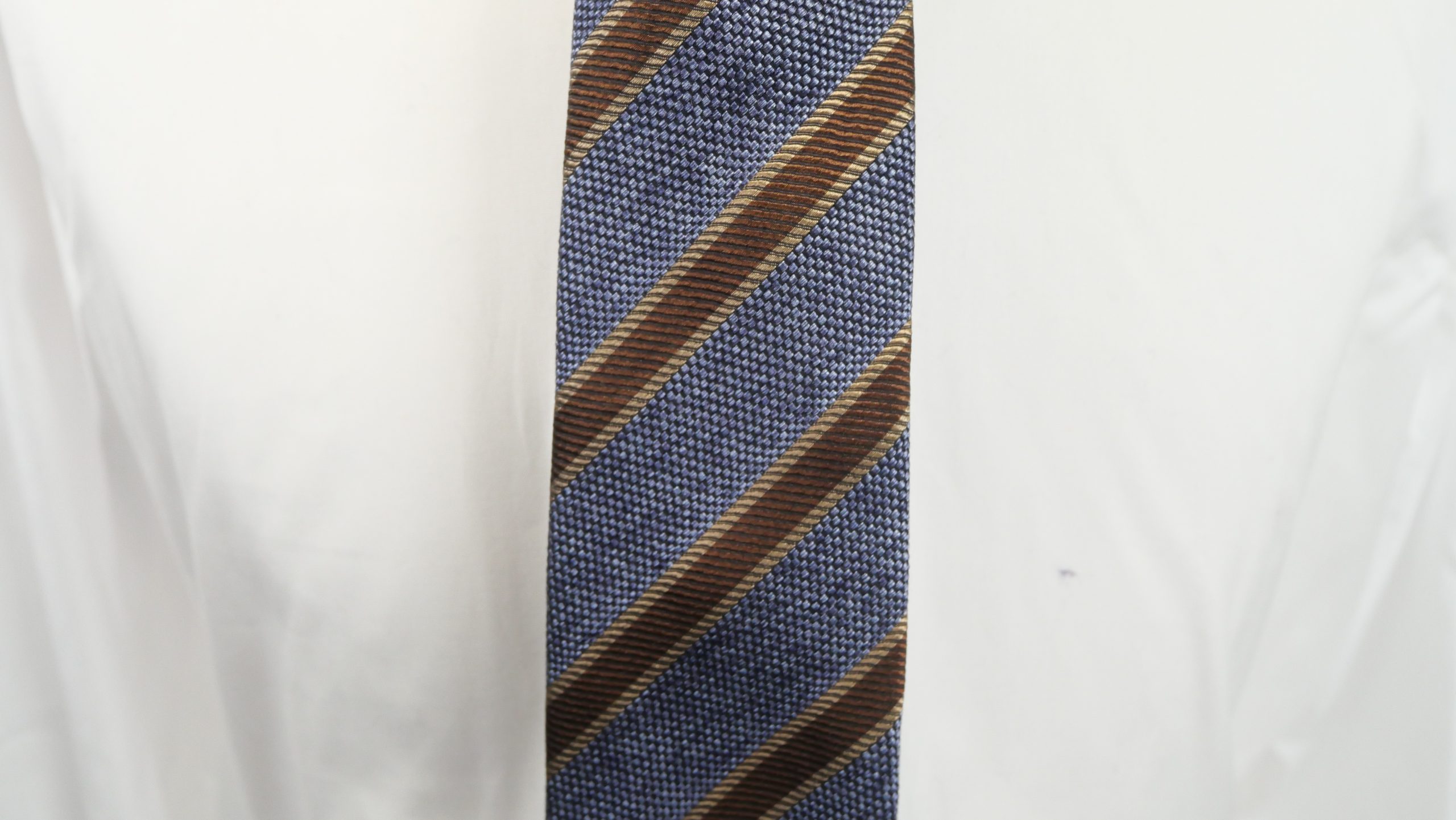 Krawatte, Streifen, Seide / Baumwolle