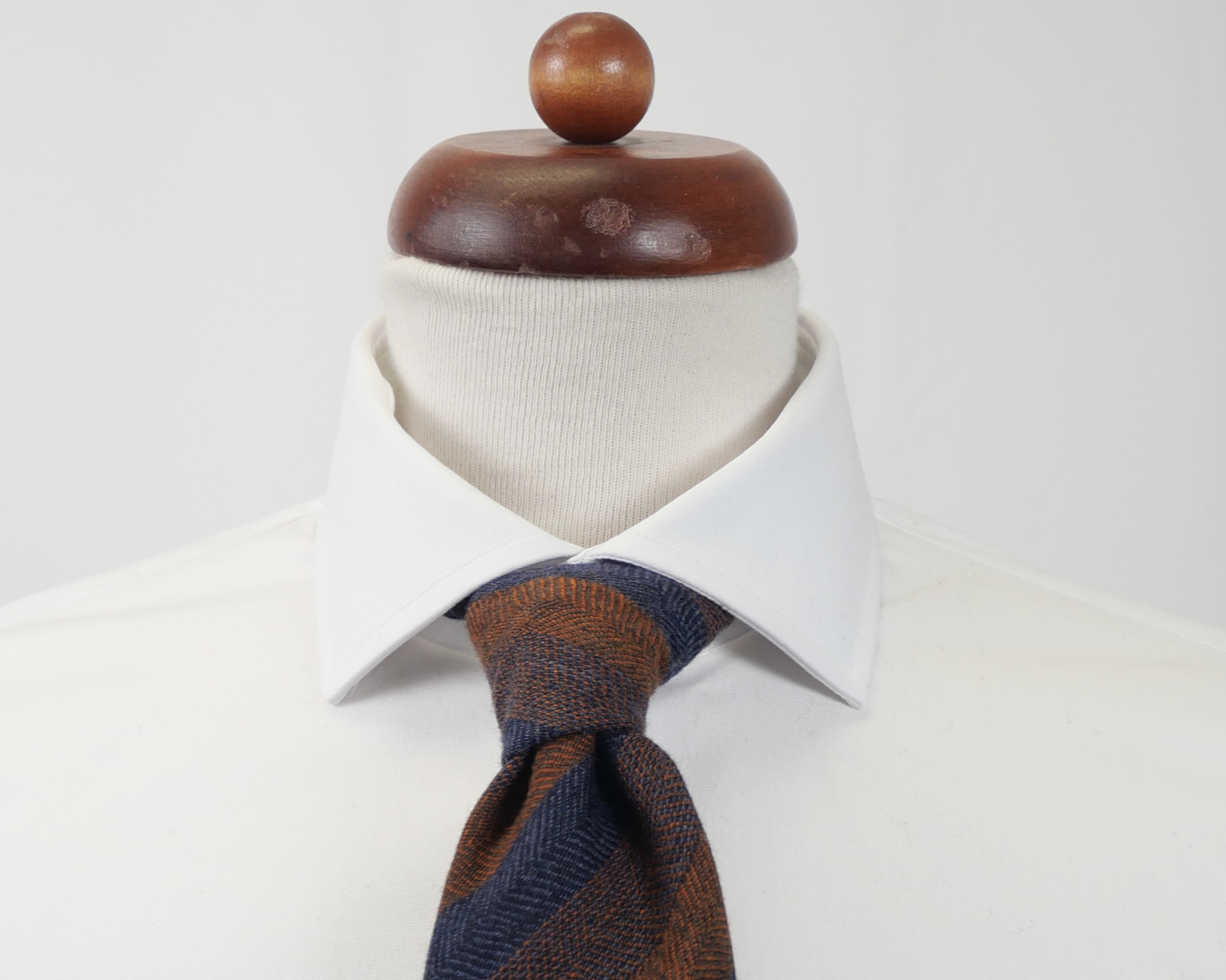 Krawatte, breite Streifen, Seide / Wolle